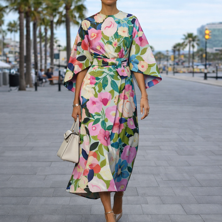 Moxlan | Elegant Floral Dress