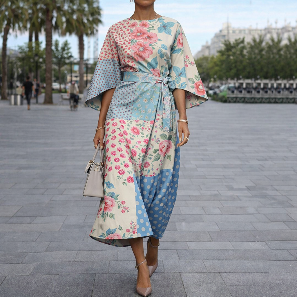 Moxlan | Elegant Floral Dress