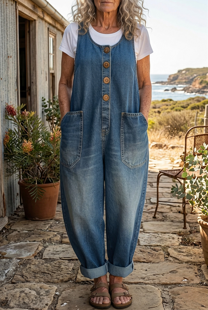 Saylor - Vintage Washed Denim Dungaree