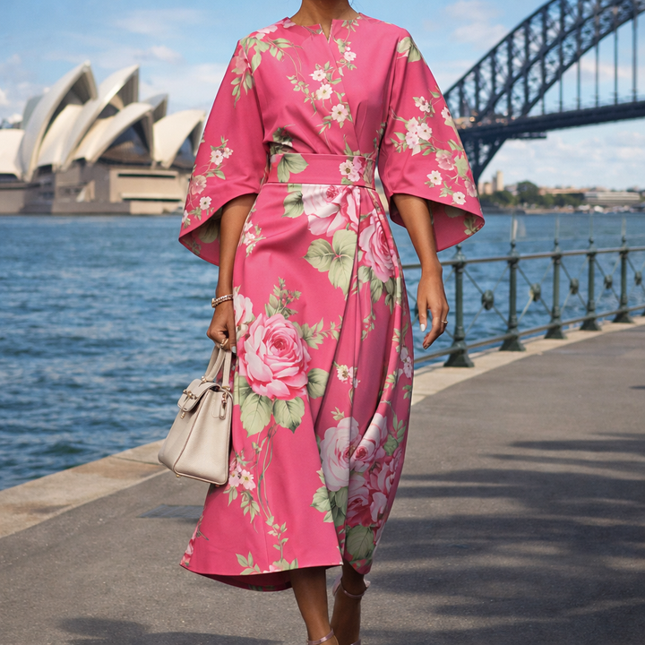 Moxlan | Elegant Floral Dress