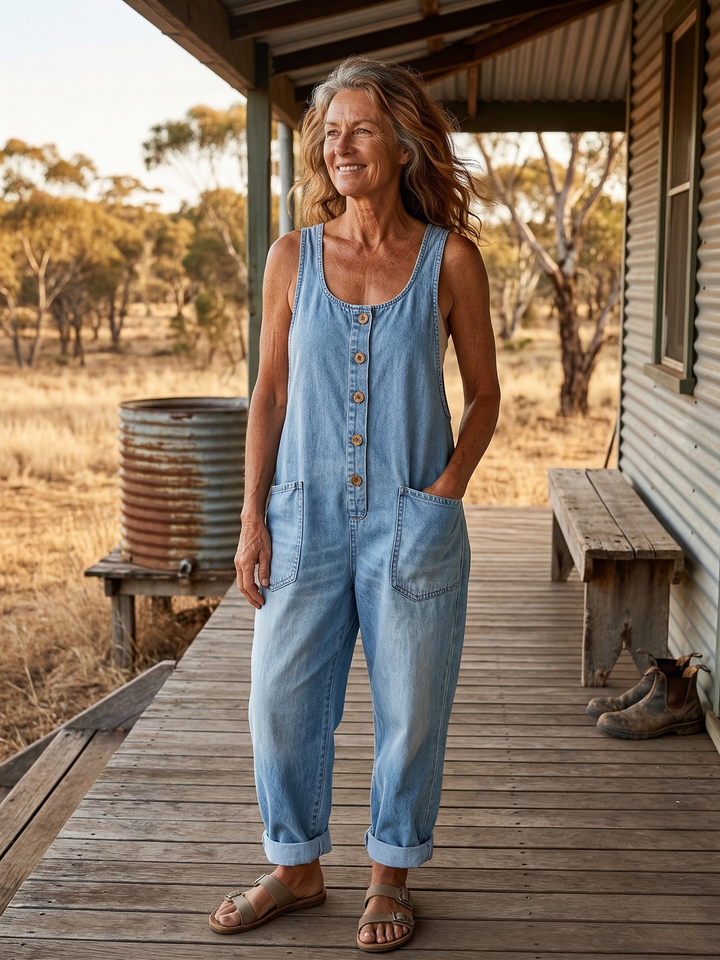 Saylor - Vintage Washed Denim Dungaree