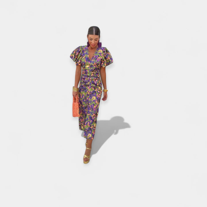 Ruffled Dress with Sleeves