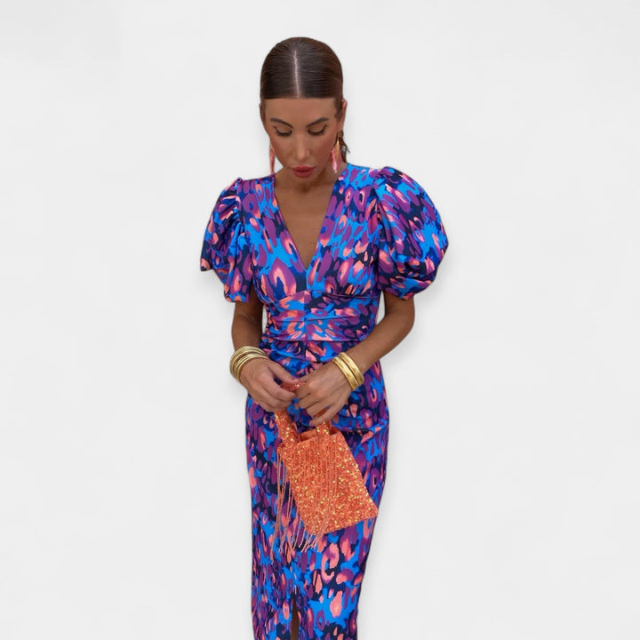 Ruffled Dress with Sleeves